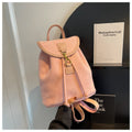 Solid Color Large Capacity Flap Backpack 6S10BBG1436