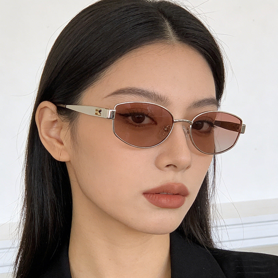 Vintage Oval Metal Frame Polarized Sunglasses MK2PPIM6W6GSG218