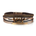 Vintage Multi Layer Irrugular Stones Magnetic Bracelets 6W6JBR498