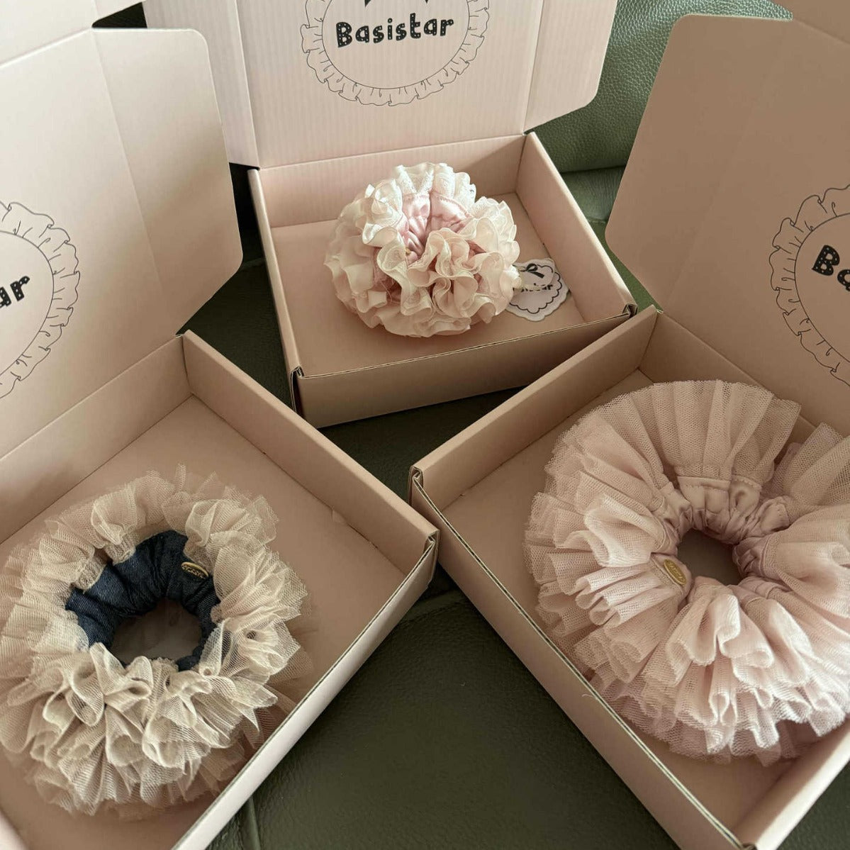 Oversized Tulle Lace Mesh Hair Scrunchie 6W6HSR468