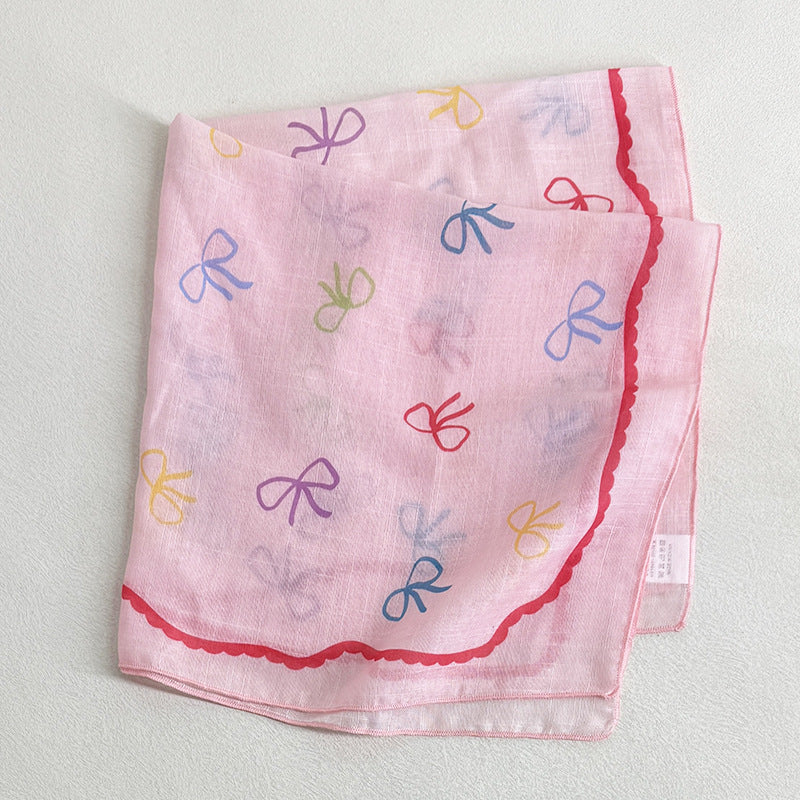 Floral Silk Scarf - DippedShop Wholesale - #9459