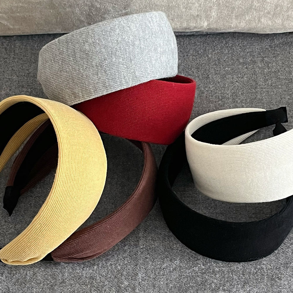 Simple Solid Color Non-Slip Wide Headband 6W6HBD297