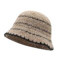 Stylish Color Block Angora Knit Bucket Hat 6W6HAT682