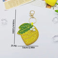 Creative Beaded Embroidery Lemon Pendant Keychain 6W10BBC810