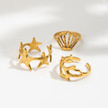 Ocean Style Geometric Gold Pla - DippedShop Wholesale - #5155