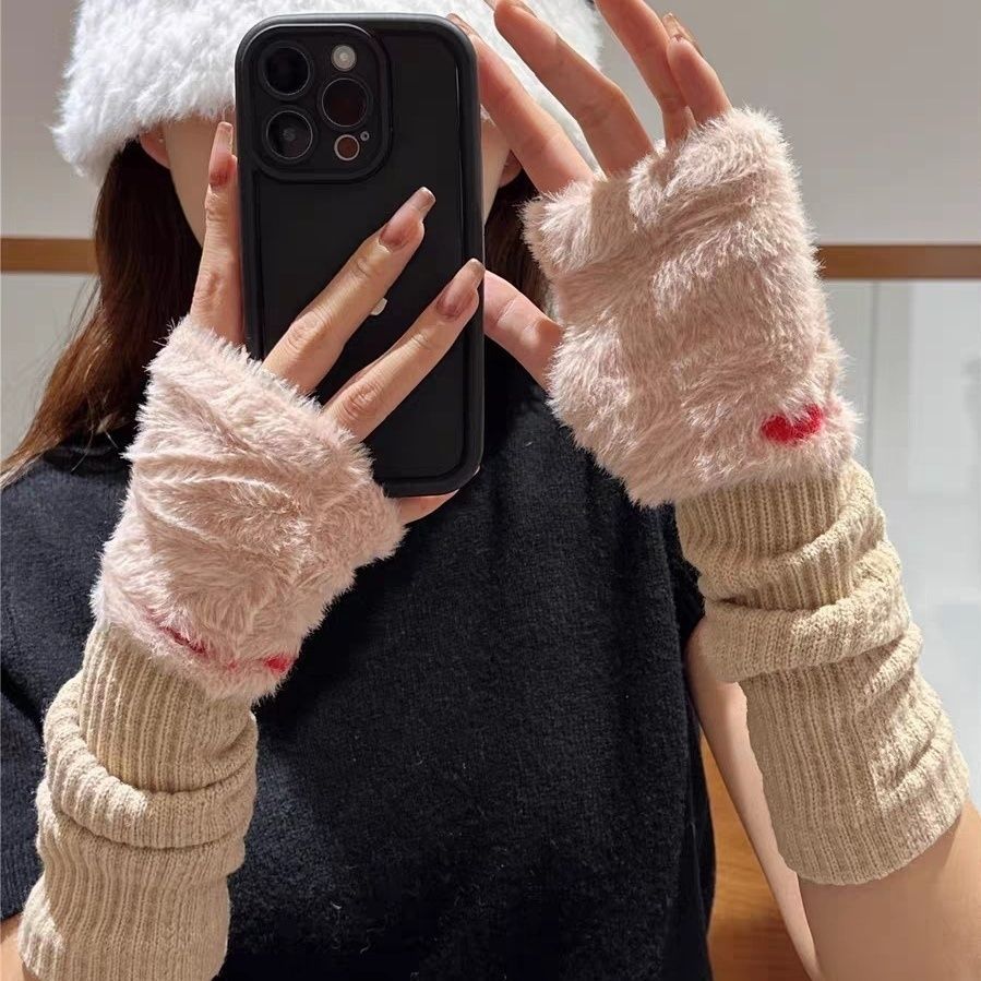 Knitted Fingerless Arm Warmers - DippedShop Wholesale - #1603