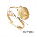 Chunky Gold Plated Shell Pearl - DippedShop Wholesale - #0435