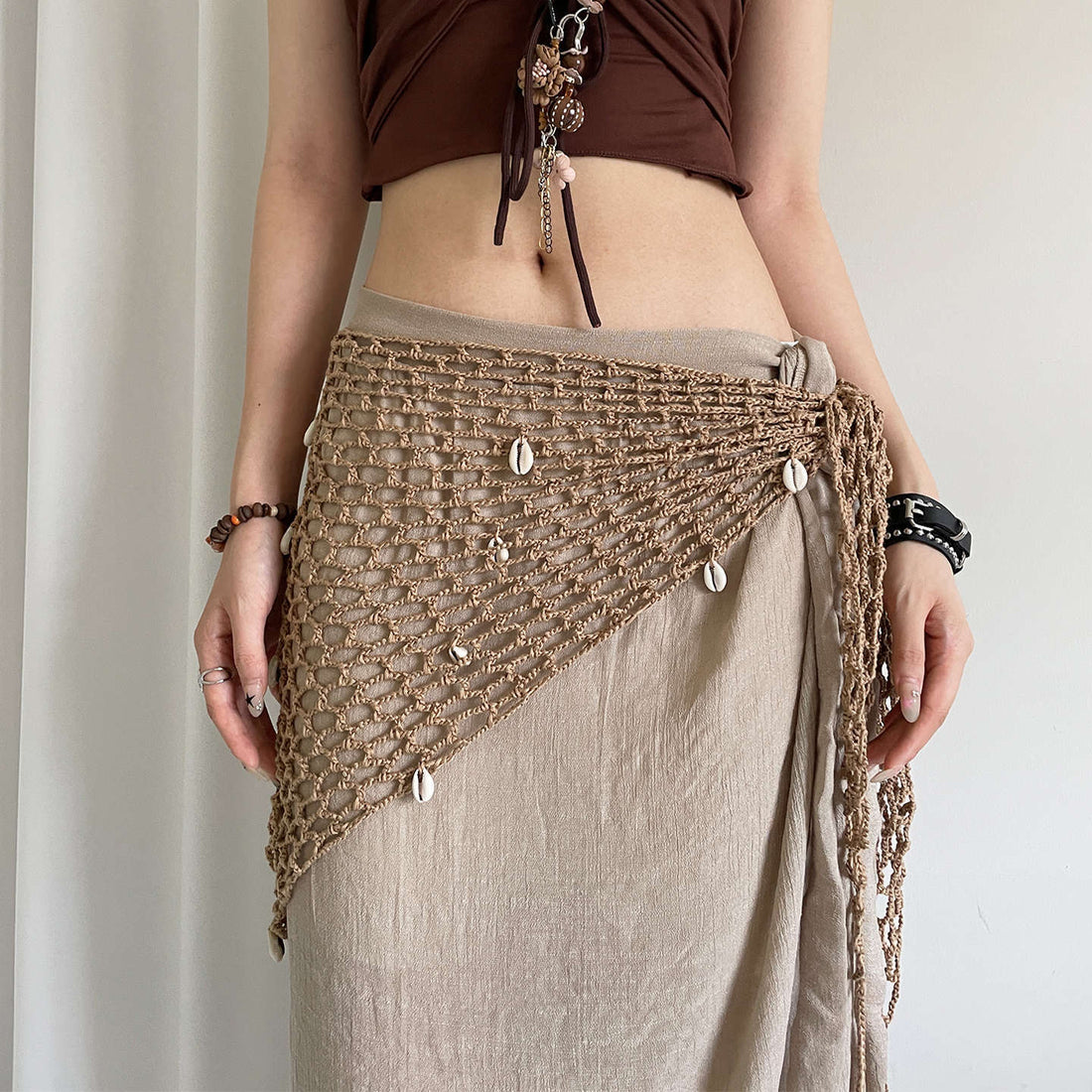Hand-Crochet Triangle Scarf - DippedShop Wholesale - #6963