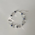 Simple Transparent Crystal Beaded Chain Bracelet 6W6JBR340