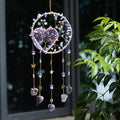 Heart Natural Stones Wind Chime Hanging Prism Suncatcher MK2CZAS6H7HLS52