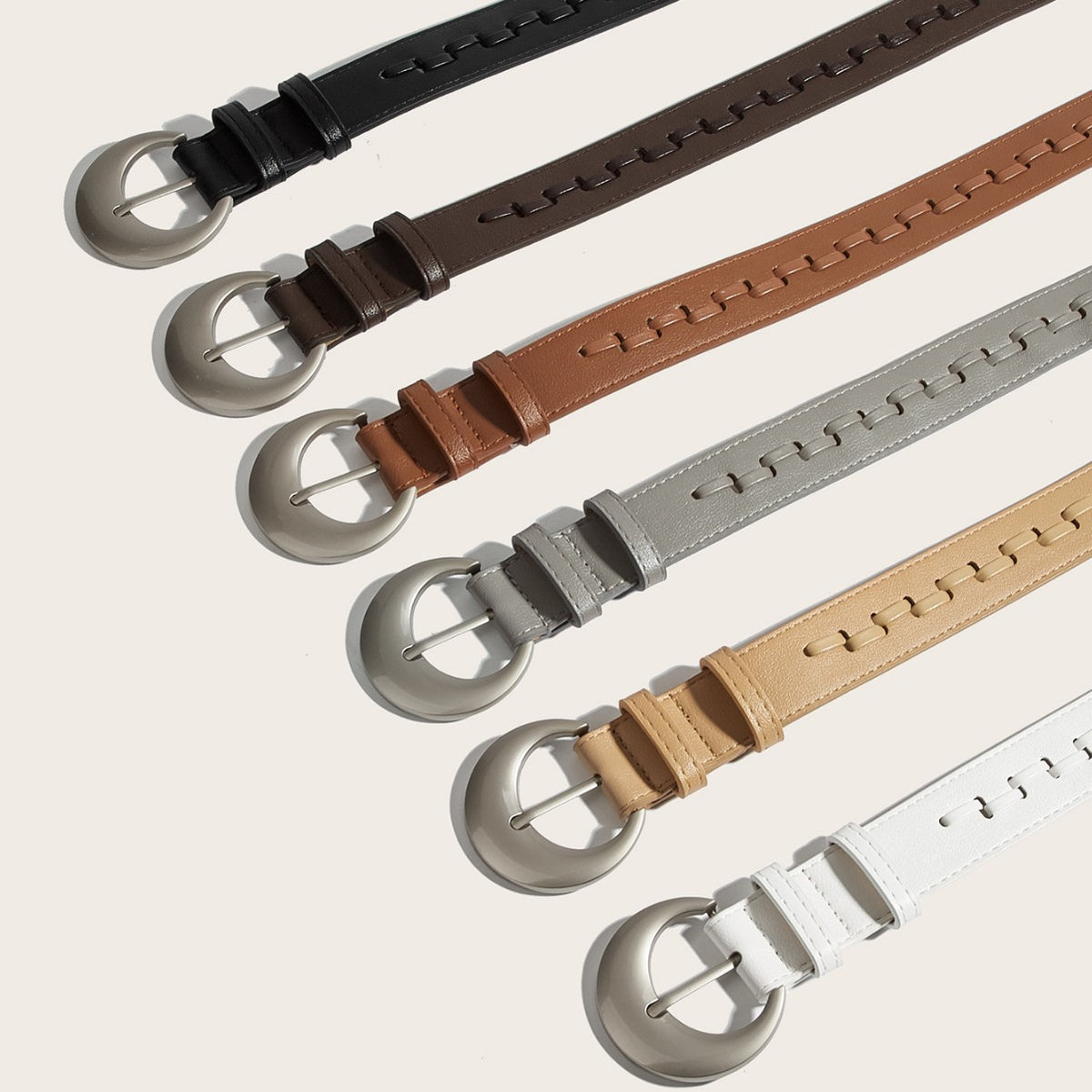 Fashion Hollow Out Wovven PU Leather Belt 6W6JBT225