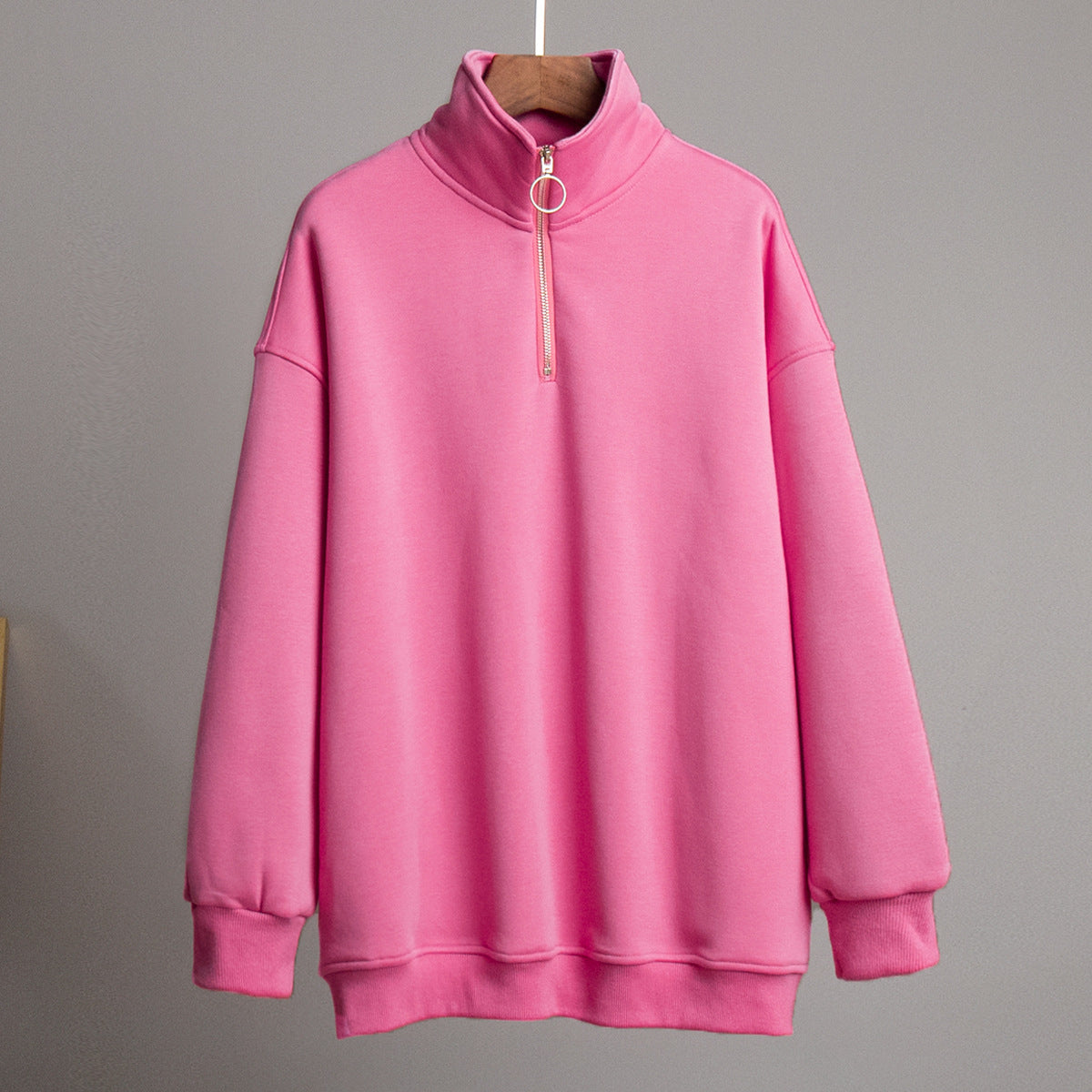 Loose Lapel Zipper Hoodie - DippedShop Wholesale - #2611