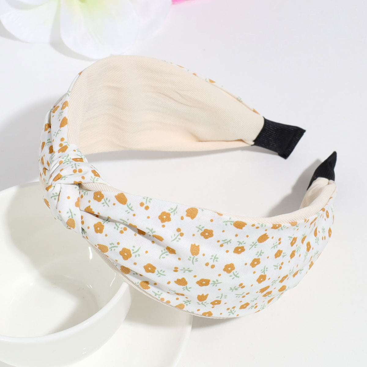 Cute Floral Print Bowknot Wide Headband MK2PIM6W6HBD77