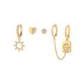 Stylish Gold Plated Moon Penda - DippedShop Wholesale - #8947