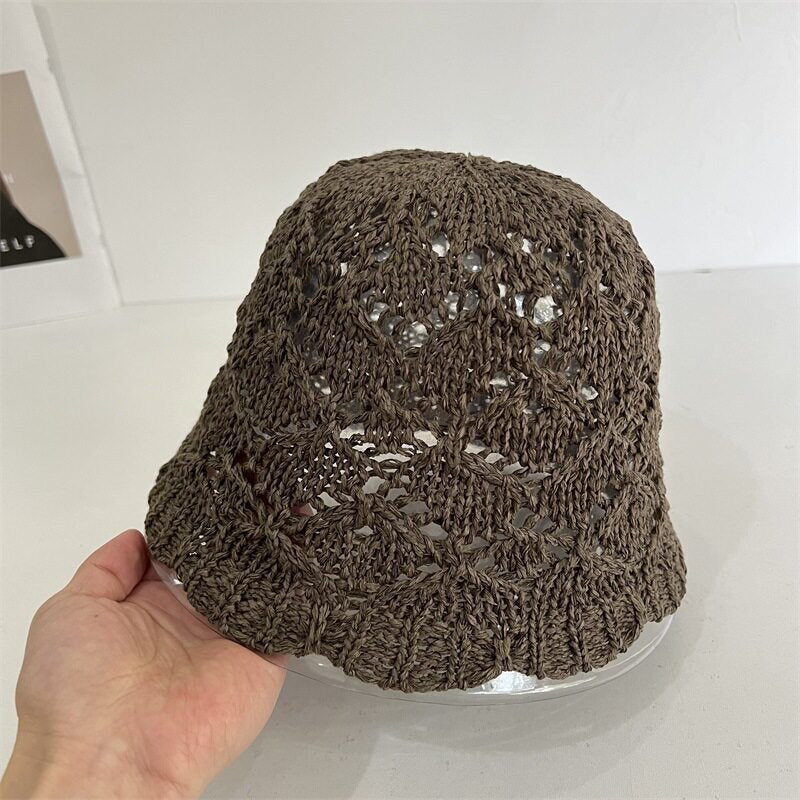 Crochet Foldable Bucket Hat - DippedShop Wholesale - #7939