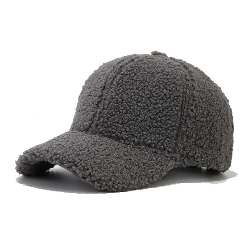 Winter Solid Color Fuzzy Plush Warm Baseball Cap 6W6HAT925