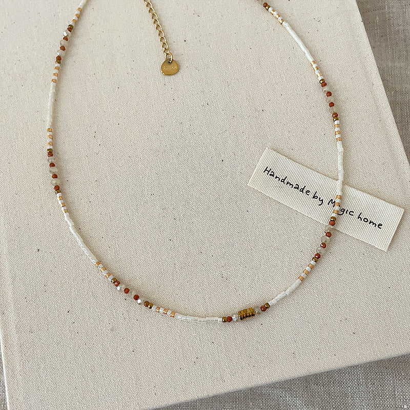 Boho Beaded Choker Necklace - DippedShop Wholesale - #8131