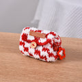 Cute Crochet Color Block Mini Coin Earbud Case 6S10BWB112