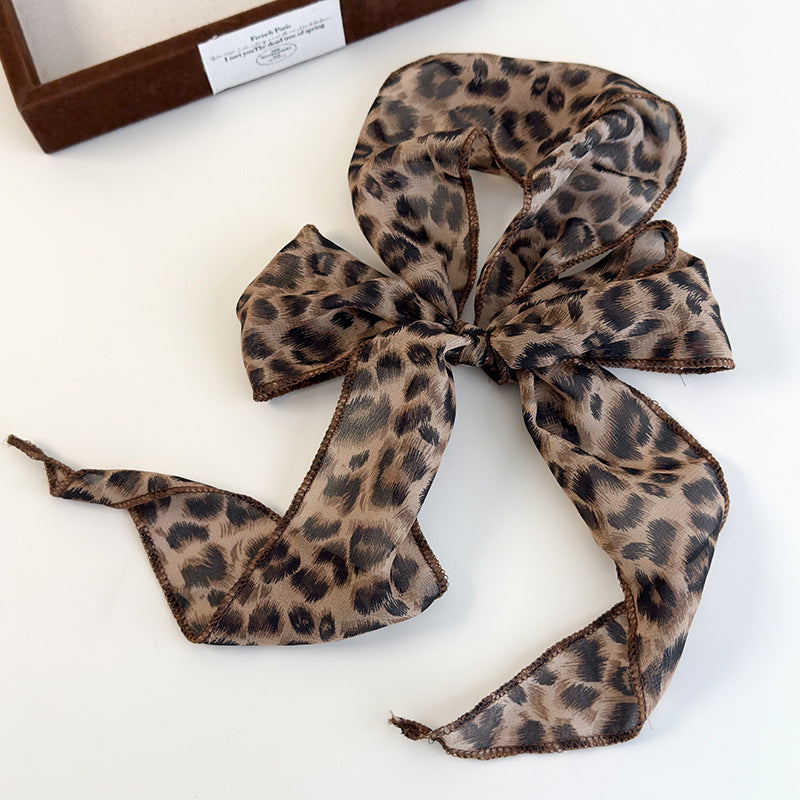 Vintage Leopard Print Silk Scarf 6W6NSI185