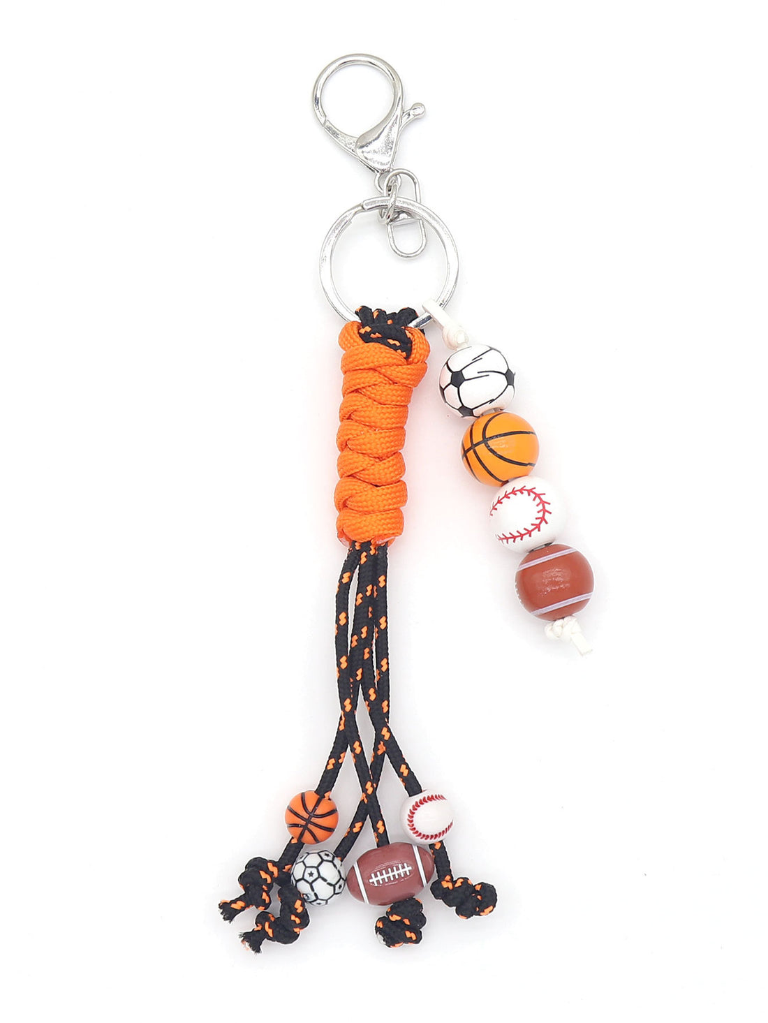 Colorful Sports Ball Beaded Tassel Rope Keychain DP25E501