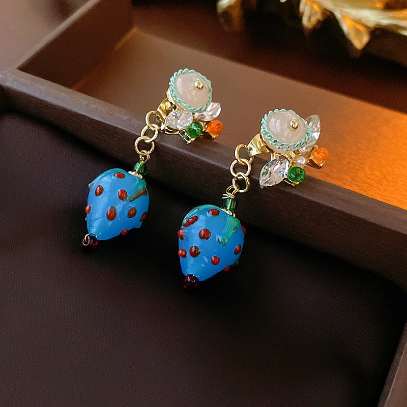 Strawberry Dangle Earrings - DippedShop Wholesale - #2211