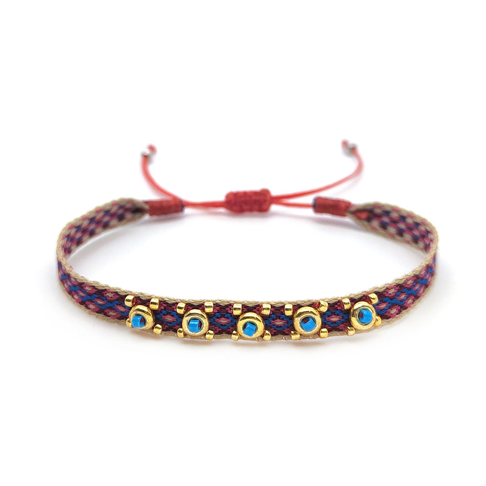 Handmade Seed Bead Braided Adjustable Bracelet 6W6JBR475
