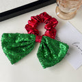 Christmas Sequin Bow Scrunchies - DippedShop Wholesale - #2227