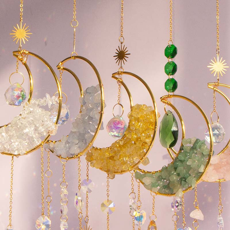 Moon Colorful Hanging Crystal Decoration DPCD3