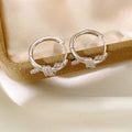 Minimalist Cubic Zirconia Knotted Hoop Earrings 6W6JER749