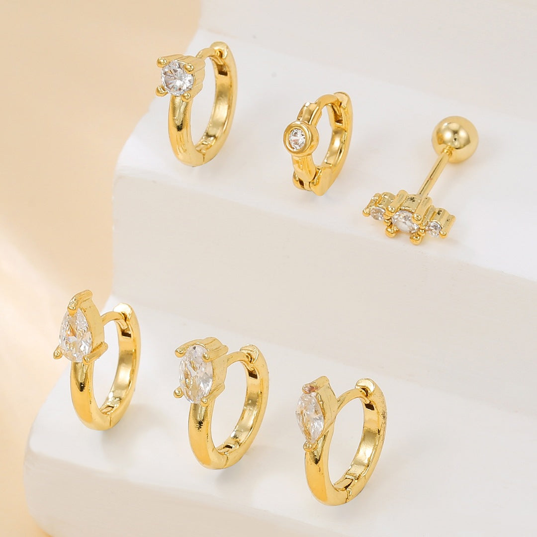 Elegant Gold Plated Rhinestone - DippedShop Wholesale - #2051