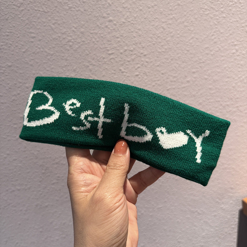 Casual Letter Print Stretch Headband - DippedShop Wholesale - #9507