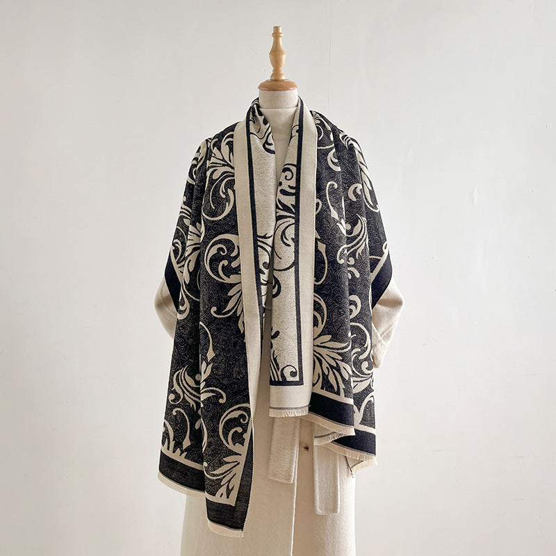 Jacquard Tassel Scarf - DippedShop Wholesale - #5955