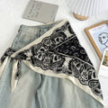 Retro Cashew Print Waist Belt Silk Scarf MK2BLW6W6NSI59