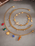 Stylish Double Layered Rhinest - DippedShop Wholesale - #7987