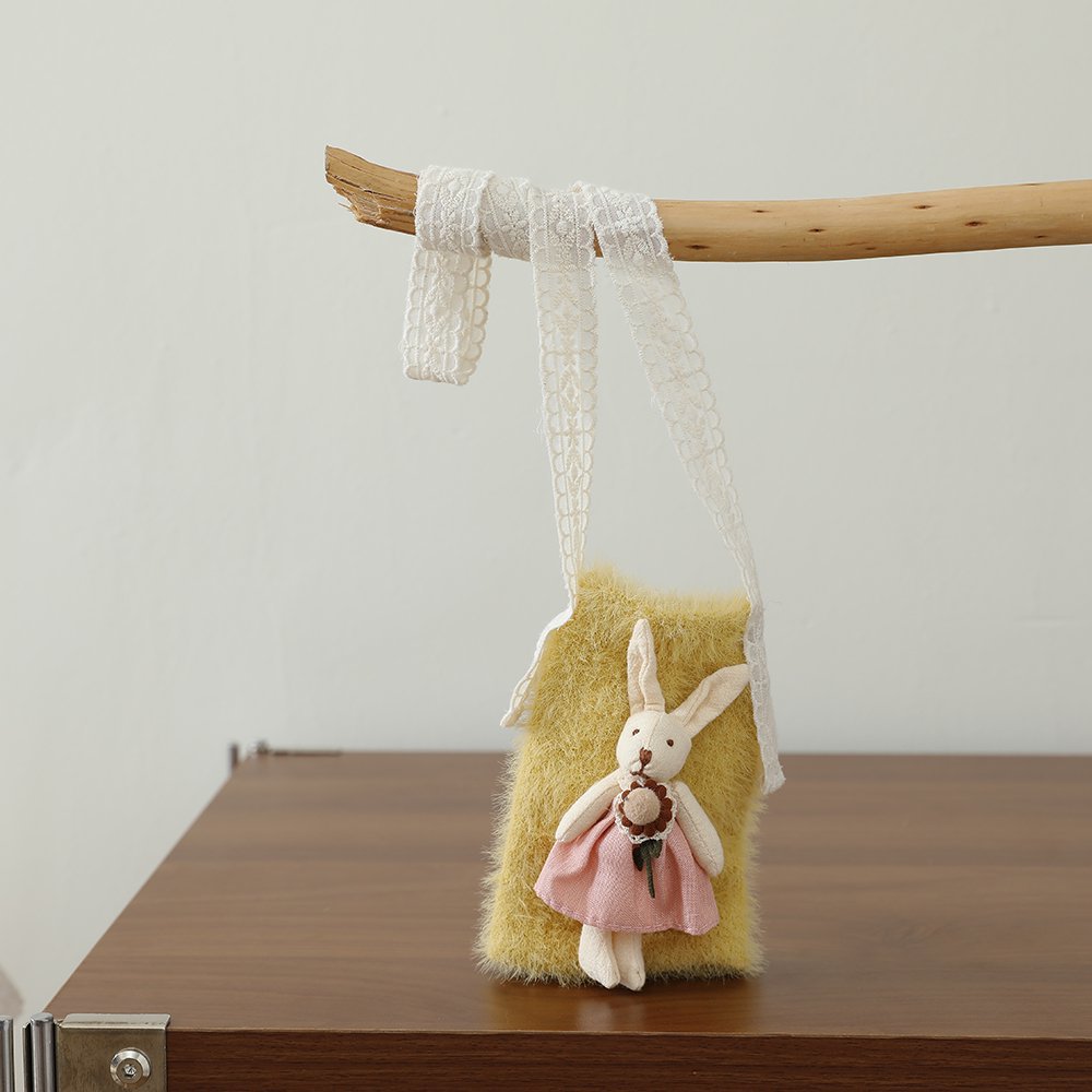Cute Cartoon Plush Crossbody Phone - DippedShop Wholesale - #0275