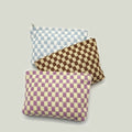 Large Plaid Knit Makeup Bag - DippedShop Wholesale - #1811