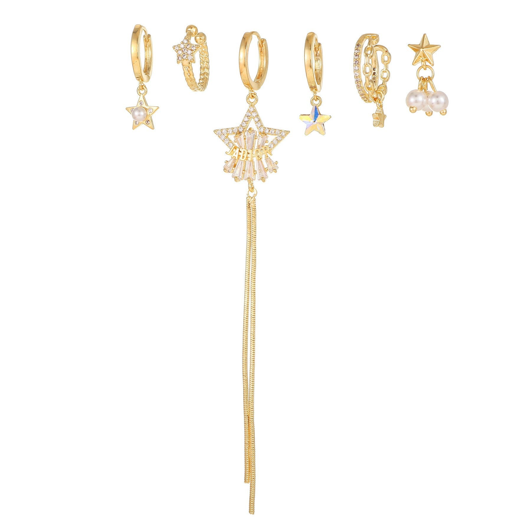 Stylish Gold Plated Moon Penda - DippedShop Wholesale - #2163