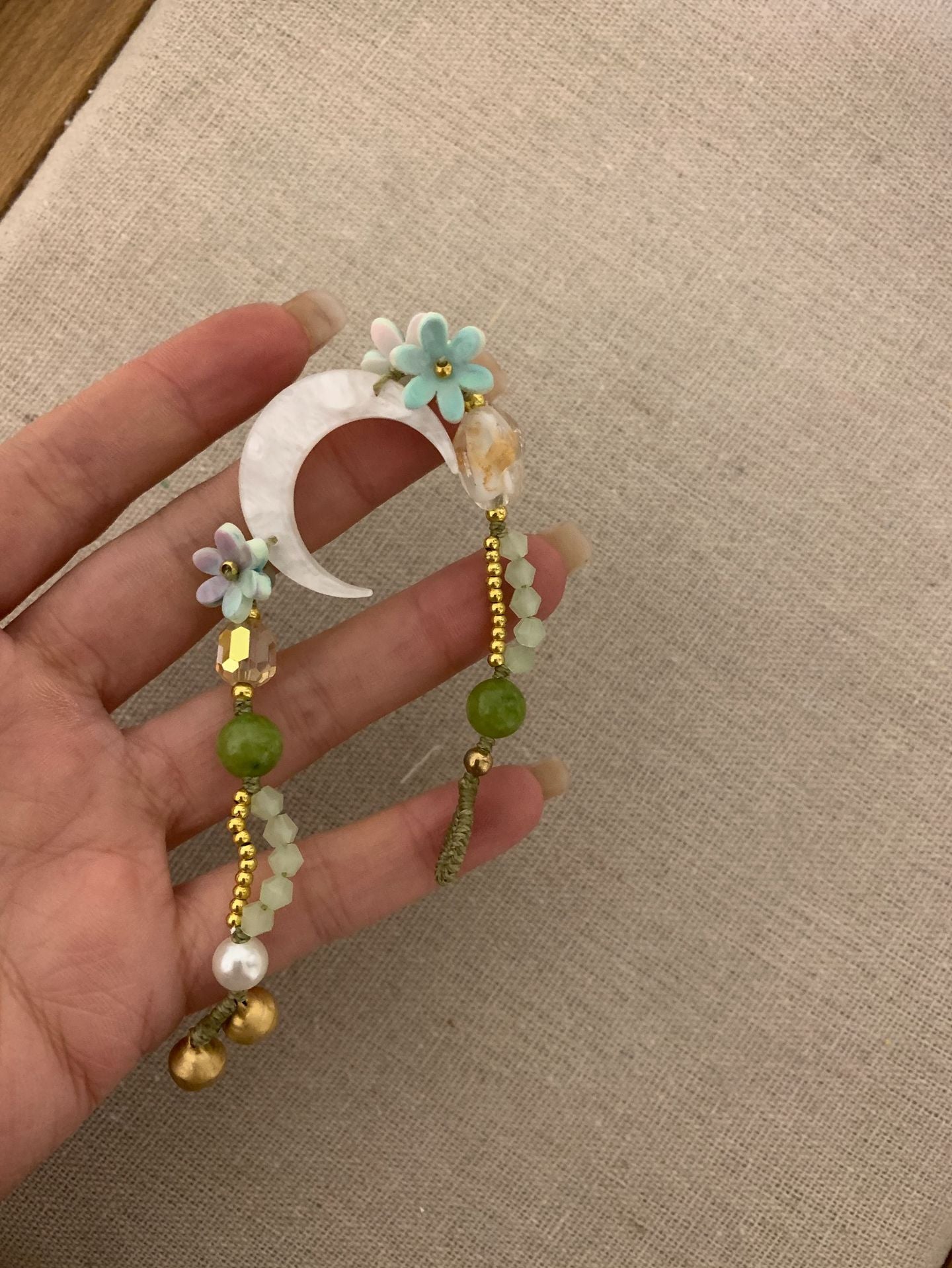 Boho Style Handmade Beaded Braided Chain Bracelet 6W6JBR476