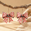Leopard Bow Dangle Earrings - DippedShop Wholesale - #8035