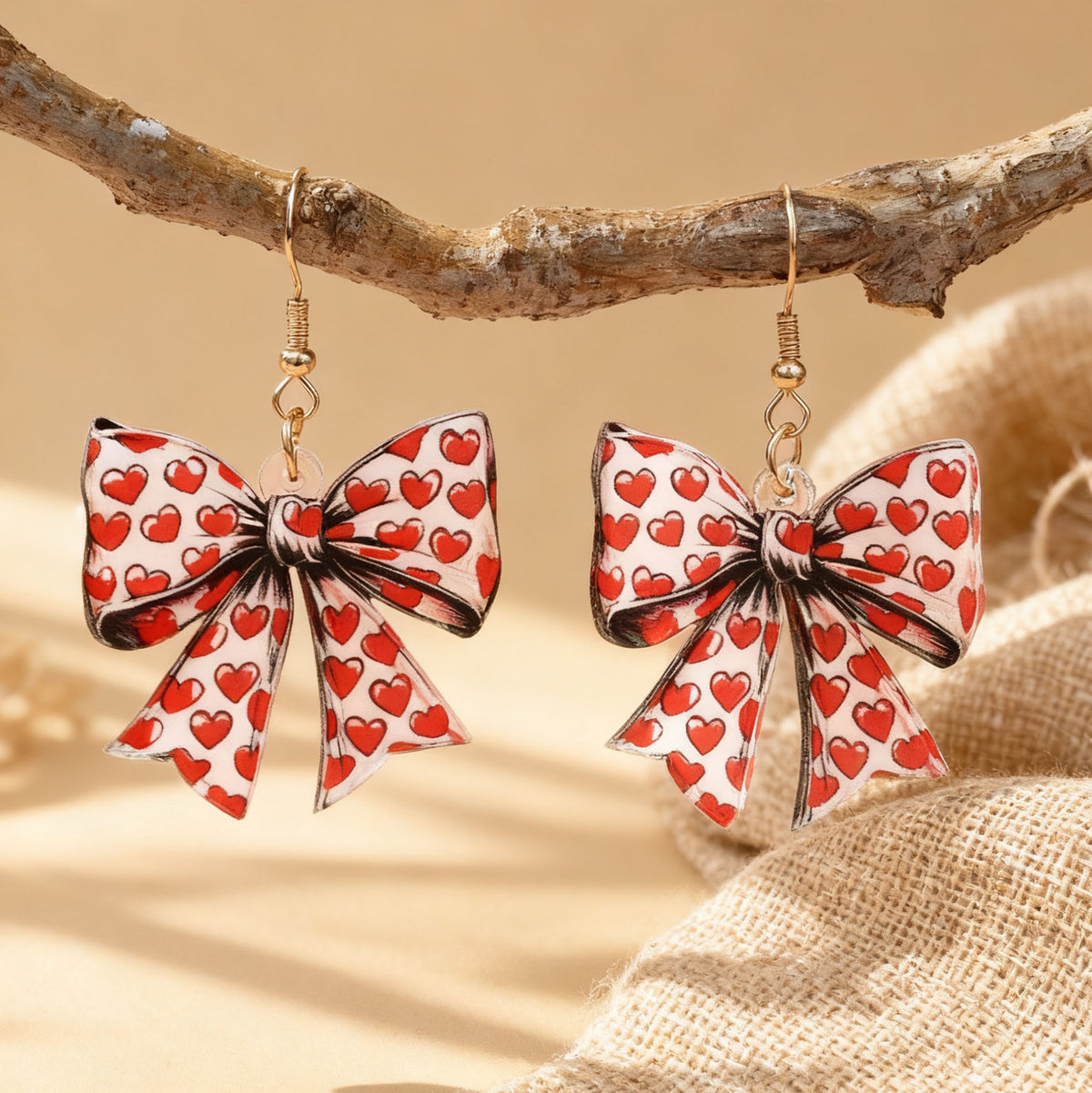 Leopard Bow Dangle Earrings - DippedShop Wholesale - #8035