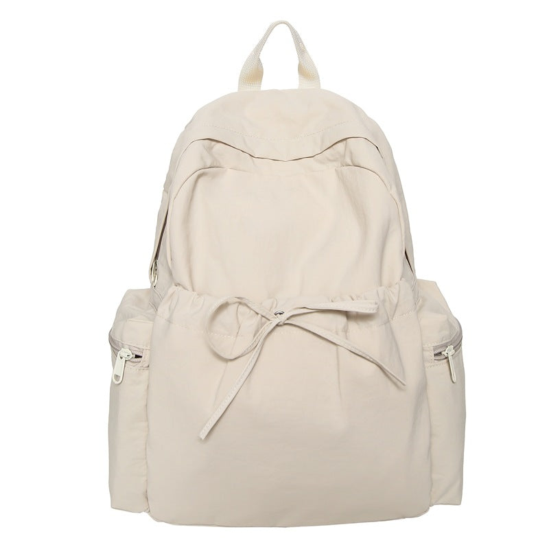 Sweet Solid Color Bowknot Large Capacity Backpack 6S10BBG1449
