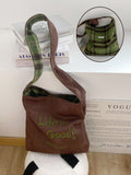 Reversible Letter Print Shoulder Bag - DippedShop Wholesale - #0531