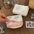 Stylish Silver Star Patch Mini Makeup Bag MK2BW6S10BOB104
