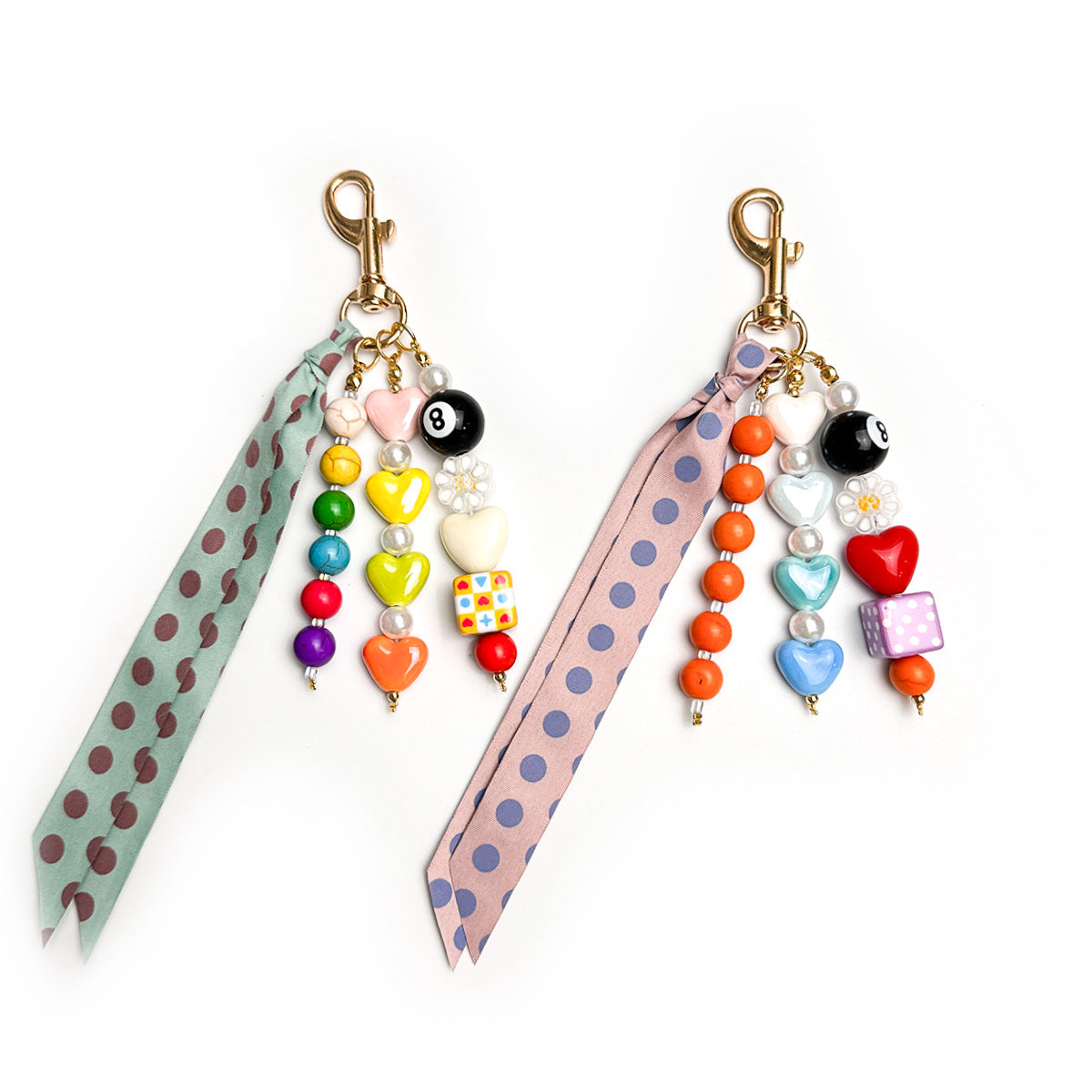 Heart Dice Keychain Charm - DippedShop Wholesale - #0835