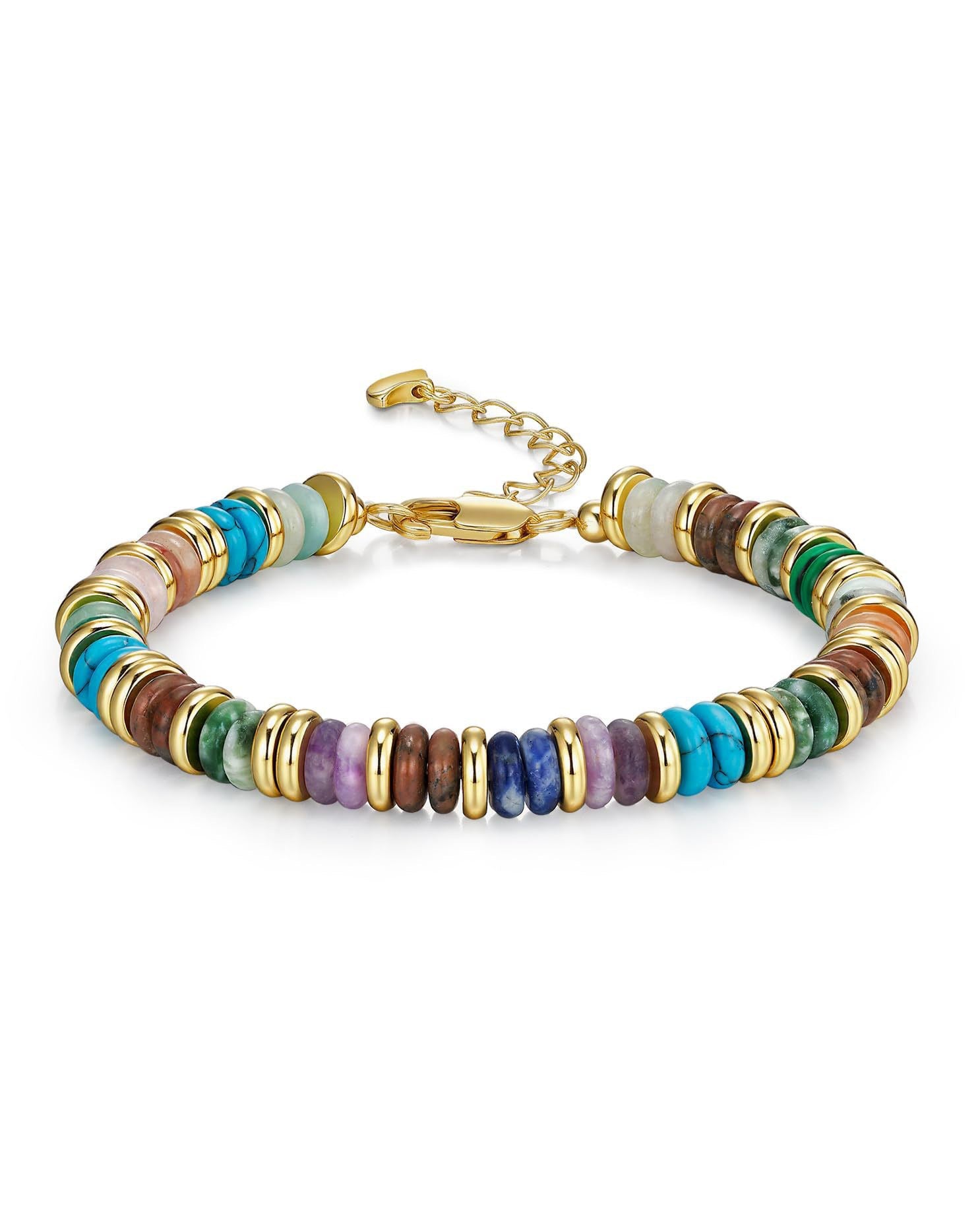 Boho Style Natural Stone Beaded Bracelet 6W6JBR510