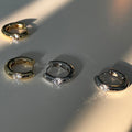 Cubic Zirconia Huggie Hoop Earrings - DippedShop Wholesale - #4467