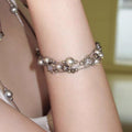 Classic Muti-Layered Pearl Beaded Chain Bracelet 6W6JBR364