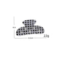 Cute Rhinestone Flower Plaid Acetate Hair Claw 6W6HCP1277