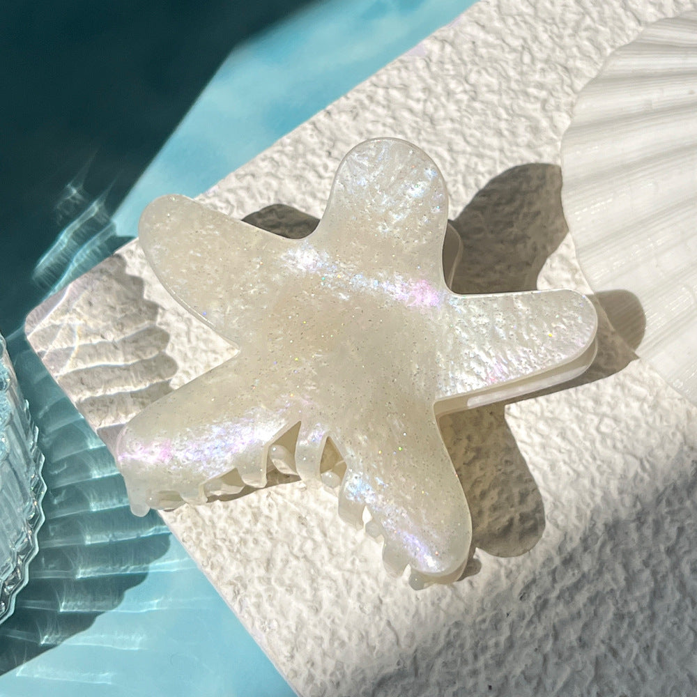 Cute Sparkly Starfish Acrylic Hair Claw MK2PPM6W6HCP347