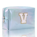Simple Initial Letter Embroidered Portable Makeup Bag 6S10BOB1037